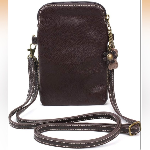 Chala Brown and Tan Crossbody Bag with Bulldog Design Excellent condition - Picture 5 of 11